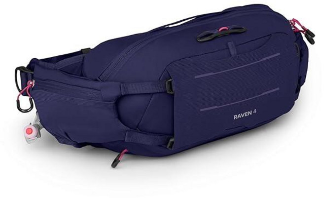 오스프리 Osprey Raven 4L 여성 여자 힘색 허리가방 물통 1.5L 포함, Deep Fig