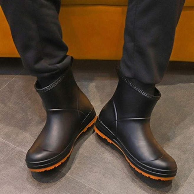 남녀공용 둥근코 발편한 레인부츠 작업화 방수장화 농사 방수 낚시 워커 텃밭 패션 첼시부츠 레인부츠 dew+11573CU