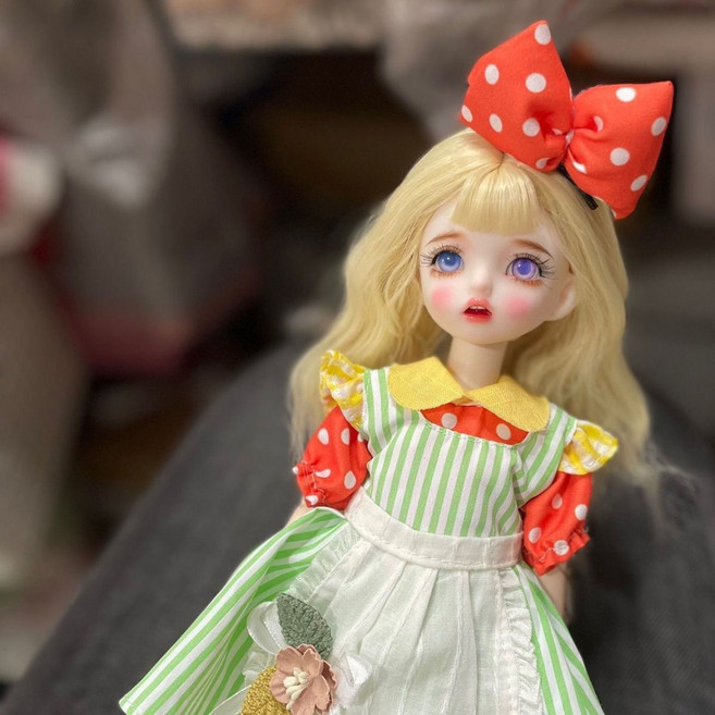 BJD 改妝娃娃 手繪膠頭娃娃 28cm, 1個, 6分整娃有假髮娃娃和鞋子