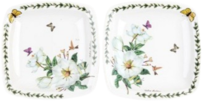 그린 신형목련 정사각접시2P/중, WHITE(혼합), 10개