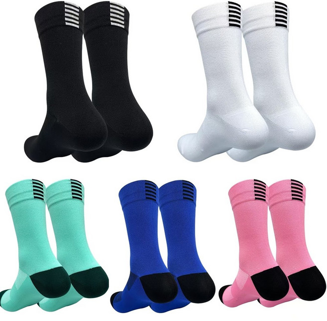 에이프릴 자전거 라이딩 양말 5p, 블랙,화이트,블루,민트,핑크, 1세트