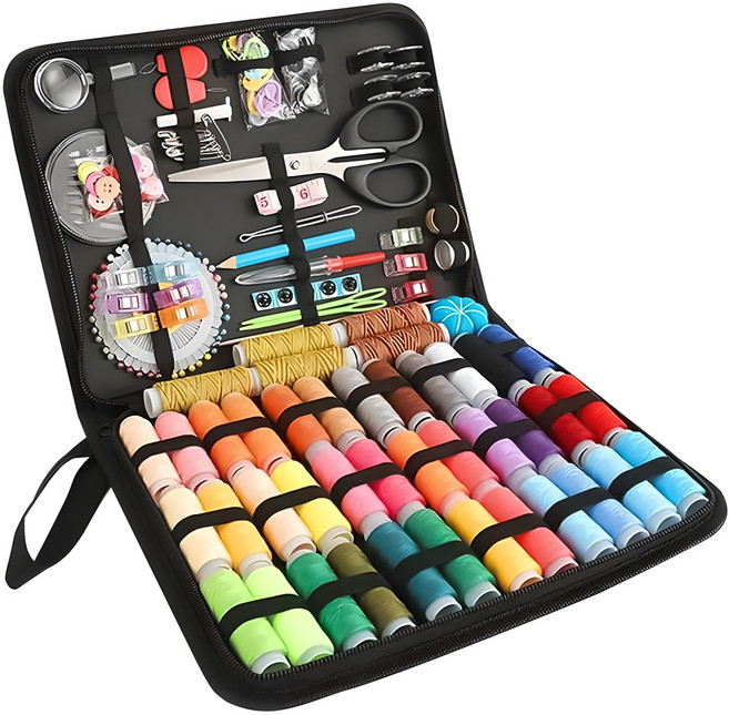 라라공방 반짇고리 세트 200종 프리미엄 고급형, 혼합색상, 1세트