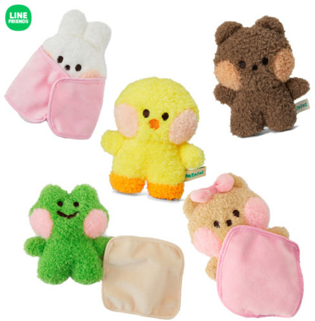 다나에 라인프렌즈 미니니 시리즈 애착인형 브니니 샐리니 코니니 레니니 인형 +Integrated International Trade Co. Ltd 머리핀, 1개