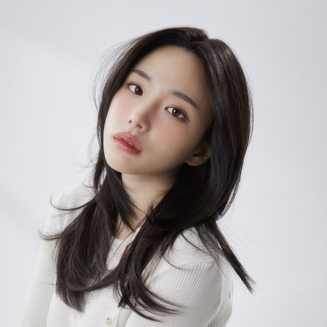 세미롱 레이어드 허그펌 통가발, 1개, 내츄럴 블랙(Natural Black)