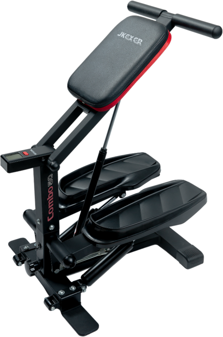 JKEXER 三合一輕動力深蹲機 扶手型踏步機 上臂肌力訓練器 家用健身器材, 黑色, Combo 50