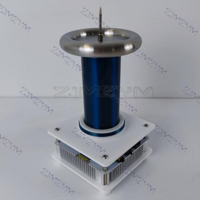 뮤지컬 테슬라 코일 고출력 플라즈마 확 인공 번개 발생기 음악 호환 DIY 실험 100-240V, 2)Blue