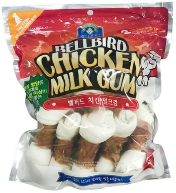 벨버드 강아지 치킨 밀크껌 미디움, 1개, 1kg, 혼합맛(치킨/우유)