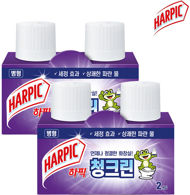 하픽 청크린 병형 변기세정제 2개입 2개, 하픽 청크린 병형 변기세정제 2개입, 2개