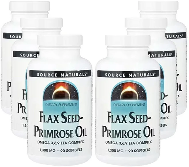 소스네추럴스 아마씨-프림로즈 오일 90소프트젤, 6개, 90정 - 쿠팡