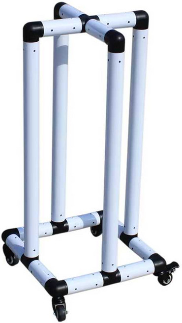 훌라후프 정리대 보관 행거 수납대 스탠드 랙 40cm 걸이, 바퀴형, 1개, 1000g