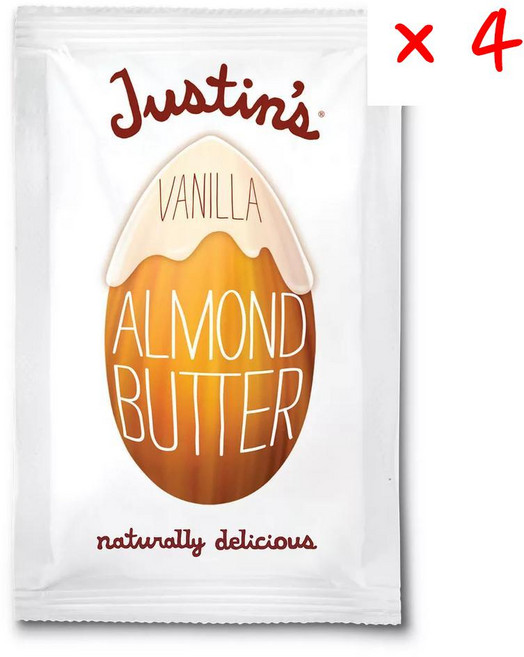 저스틴스 바닐라 아몬드 버터, 4개, 33g
