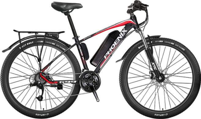 그라비티엑스 pas 고출력 방수 리튬 배터리 전동 전기자전거 출퇴근 mtb 가성비 산악, 모델2 스포크 휠(블랙), 알루미늄 합금