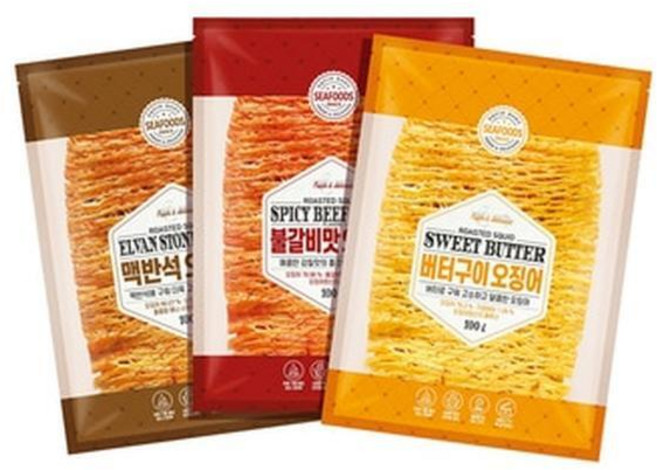 3 컬러 오징어300g / 100g x 3, 3개