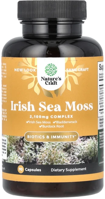 행복하고 건강하게 Nature's Craft 아이리쉬 바다 이끼 캡슐 90정 백년회로하세요, NaturesCraft아이리쉬바다이끼캡슐90정, 1개 - 쿠팡