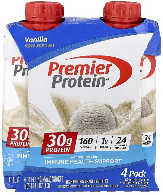 프리미어 프로틴 하이 단백질 쉐이크 바닐라 헬스 드링크 4개입 개당 325ml - 쿠팡