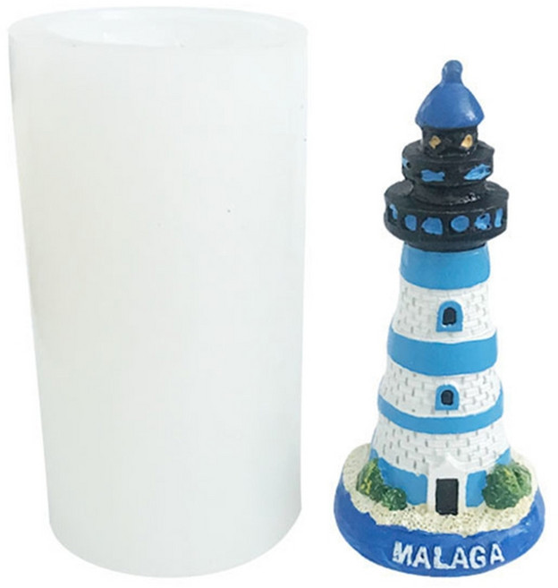 스페인 등대의 식품 등급 실리콘 슈가크래프트 몰드 기울어진 탑 슬라이스 초콜릿 캔디 아이스 몰드 페이스트 몰드, Spanish lighthouse S0853DT