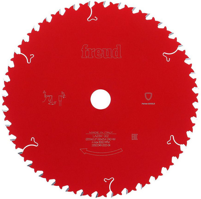 프레우드 원형톱날 팁쏘(목재용) (10인치) 250-40T-내경25.4 (755), 1