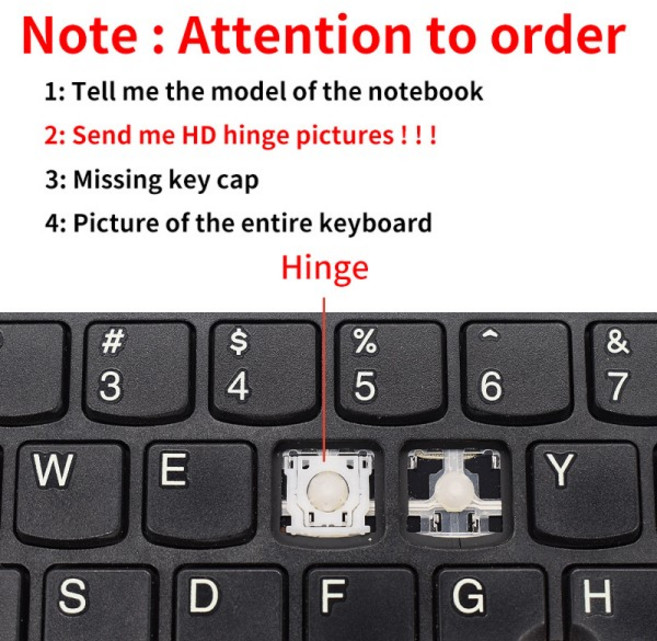 Lenovo IBM Thinkpad E14 R14 E15 R15 S3 Gen2 T14 키보드 용 교체 키캡 키 캡 힌지, 12 1 Hinge