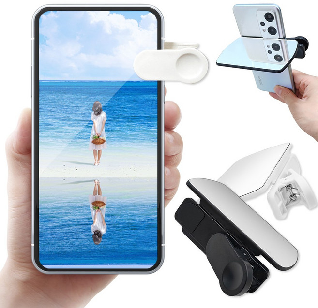 금손사진 휴대폰 반영사진 반사판 거울 키트 여행사진, 블랙 (2세대), 1세트, 2세대