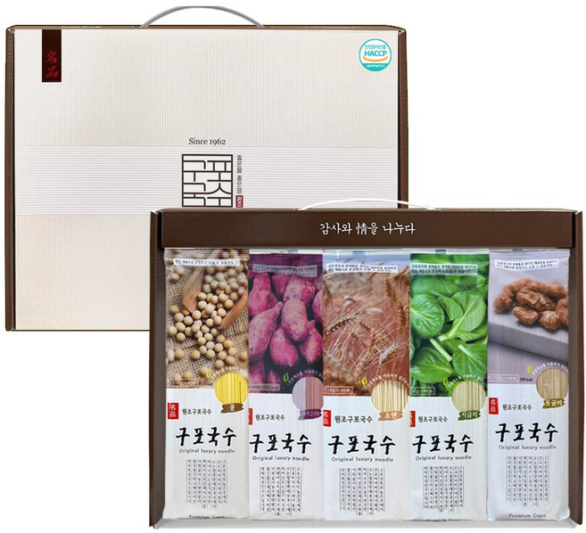 구포국수 원조구포5색국수 명절선물세트, 1.55kg, 1세트