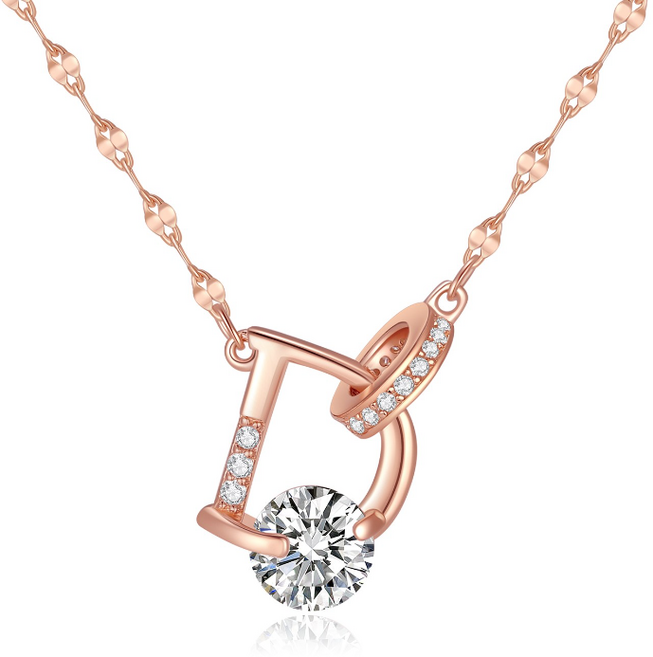 케이존 18K 도금 D자 목걸이