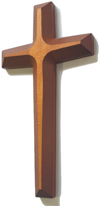 원목 벽걸이 나무 십자가 가정용, 소망벽걸이십자가_소_월넛색