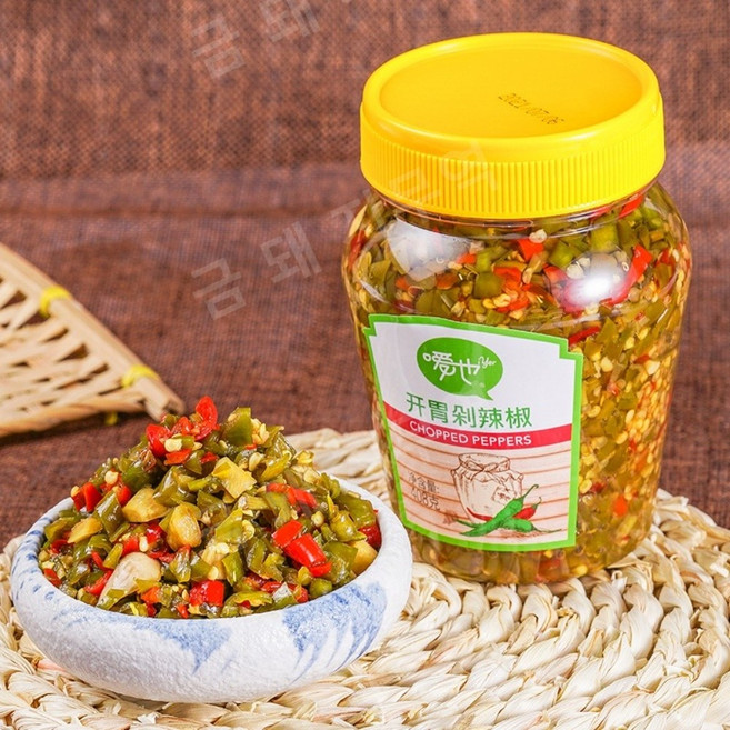 후난 특산품 요리 소스 辣椒酱 下饭菜, 1개, 408g