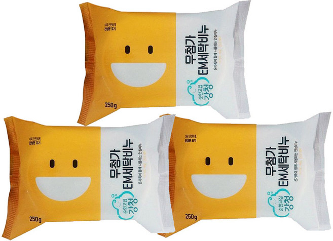 이엠하우스 EM 유아 세탁 비누, 250g, 3개