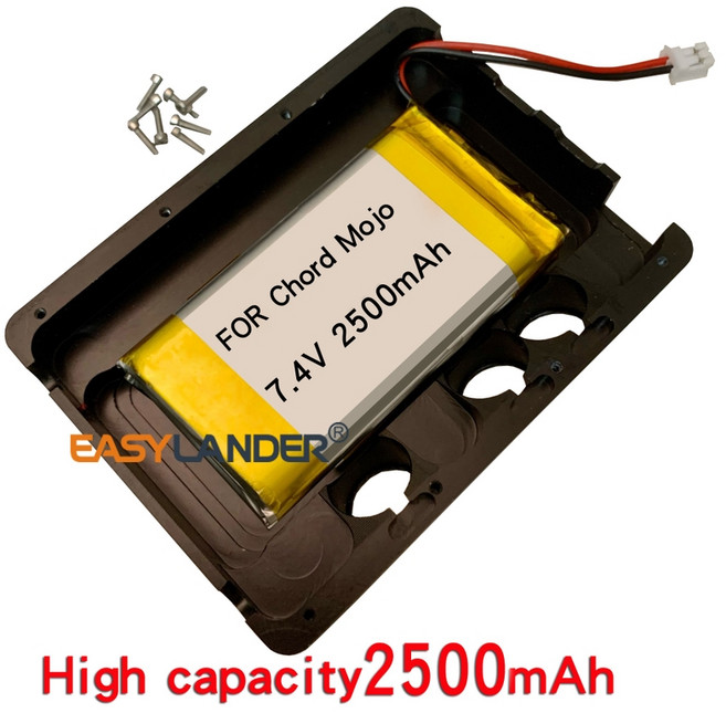 코드 mojo 축전지 akku 외부 디코더 용 고용량 2500mah 7.4v 충전식 배터리 사운드 카드, 1개, 1개입
