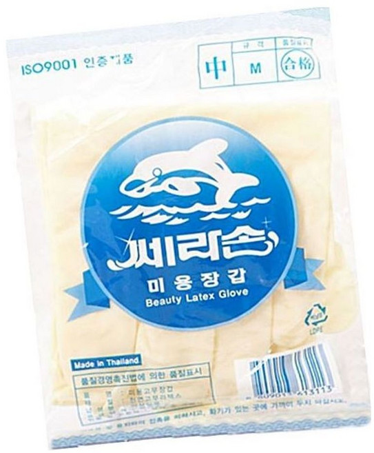 (묶음)쎄라손미용장갑(중) 10개/염색 라텍스 미용실, 상세 설명 참조, 10세트