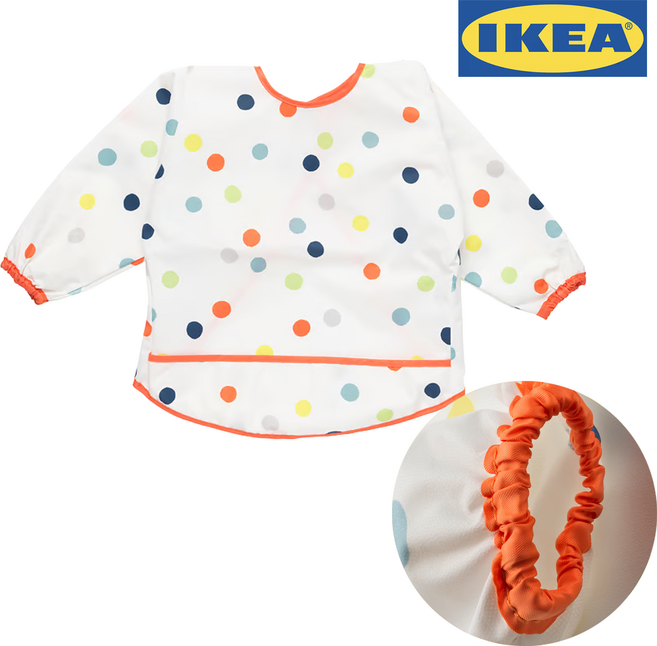 이케아 옷모양 턱받이 클라디그 방수, 멀티컬러, 1개