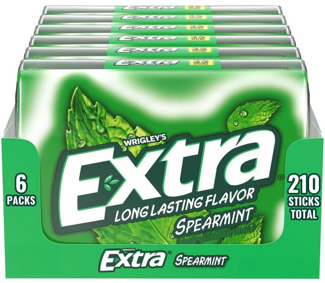 엑스트라 스피아민트 무설탕 츄잉껌 35개입 6개 1박스