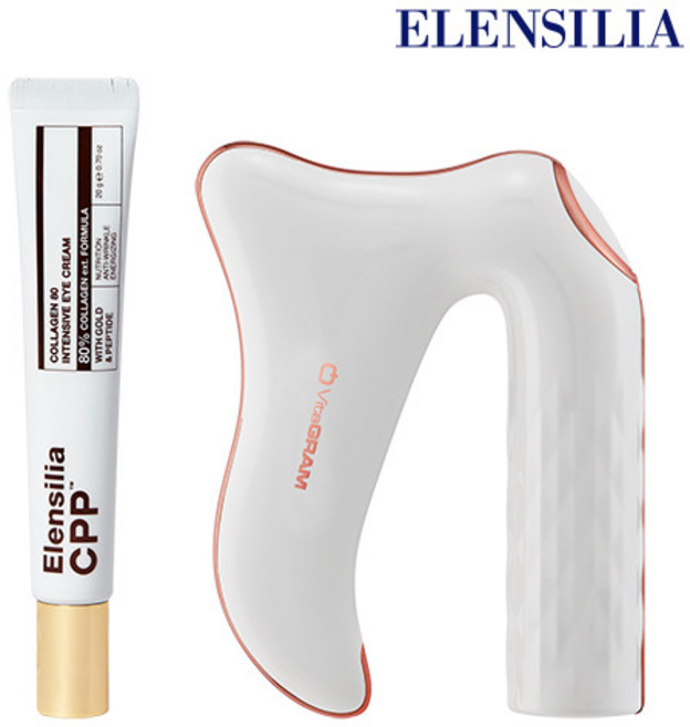 [엘렌실라] [정가64 000원] CPP 콜라겐 인텐시브 아이크림 20g 1개 + 괄사 갈바닉 기기 1개