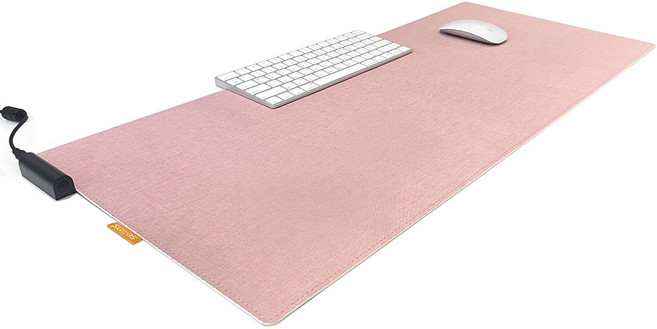 셀인스텍 DC온열 데스크패드 SE-M800 발열 매트 키보드 마우스 장패드, 1개, 핑크