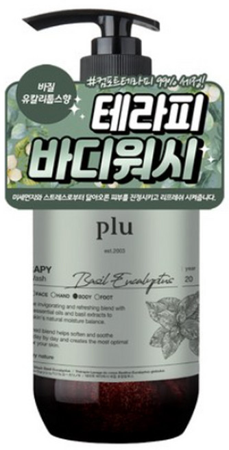 플루 테라피 바디워시 바질 유칼립투스향, 500g, 1개