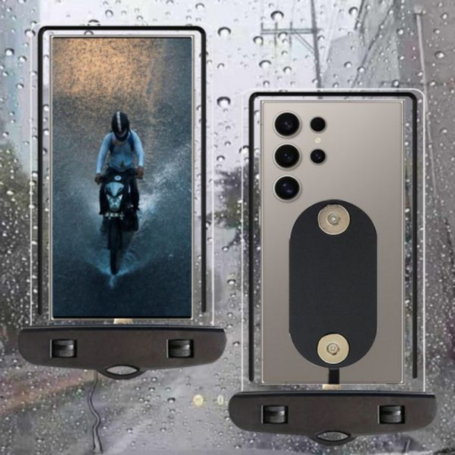 배달대행 오토바이 하이셀 자석 투명 방수팩 방수케이스 주문제작 전기종 호환 C타입 아이폰 8핀, 아이폰 8핀 기본형아크릴 블루, 아이폰 8핀 기본형아크릴 블루