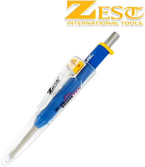 제스트 긴촉 샤프 클리어홀더펜 Z-HP2824 2.8mm 샤프심사용 목재용 콘크리트용 금속용, 1개