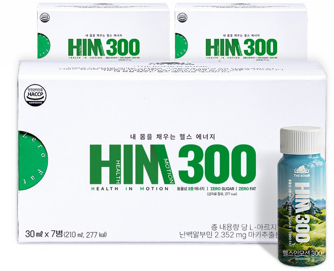 HIM300 테토력 가득 남성 부스터샷 알부민 아르기닌 흑염소 산양유 마카, 21개, 30ml