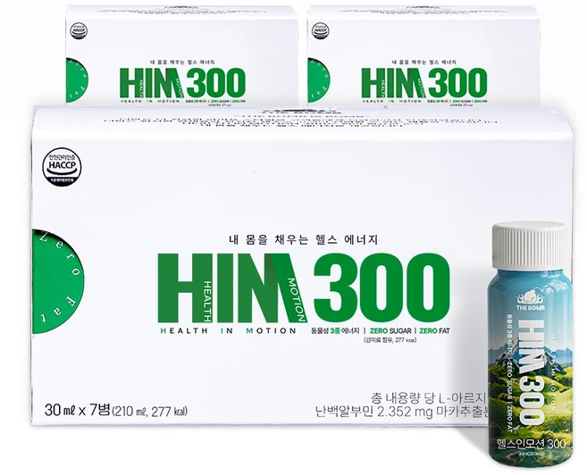 HIM300 테토력 가득 남성 부스터샷 알부민 아르기닌 흑염소 산양유 마카, 21개, 30ml - 쿠팡