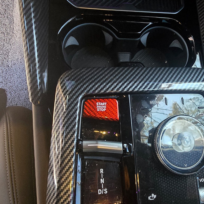 BMW 5시리즈 G60 호환 I5 엔진 스타트 버튼 카본 악세서리, 1.리얼카본 레드 1P