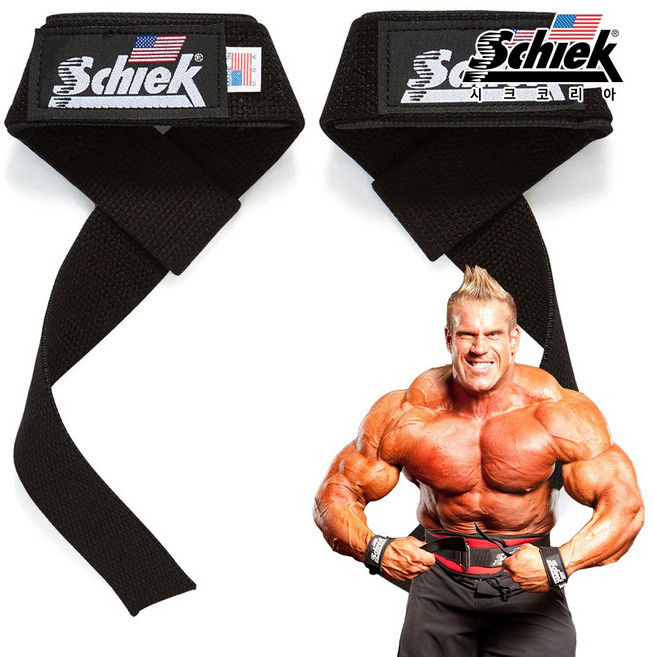 시크코리아 정품 SCHIEK 1000BPS 시크 쉬크 베이직 패드 리프팅 스트랩 헬스 스트랩, 블랙