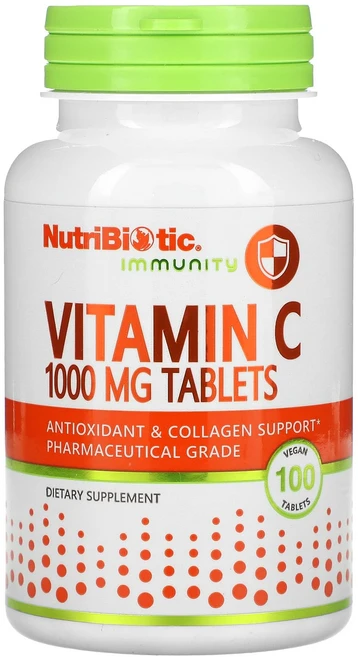 NutriBiotic 면역력 비타민C 1000mg 비건 정제 100정, NutriBiotic면역력비타민C1000mg비건정제10, 1개 - 쿠팡