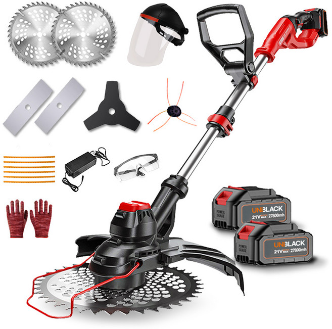 유니블랙 독일기술 고성능 충전식 예초기 전기 전동 무선 제초기, [최고급형] 풀세트 + 배터리 2개, 1세트