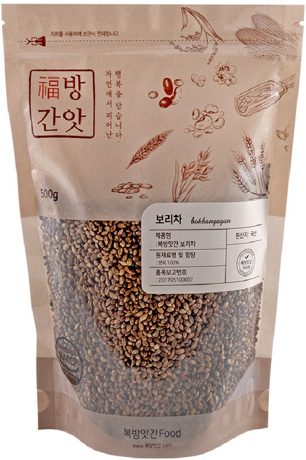 복방앗간 국산 고소한 보리차 국산 500g * 2팩, 2개, 1개입