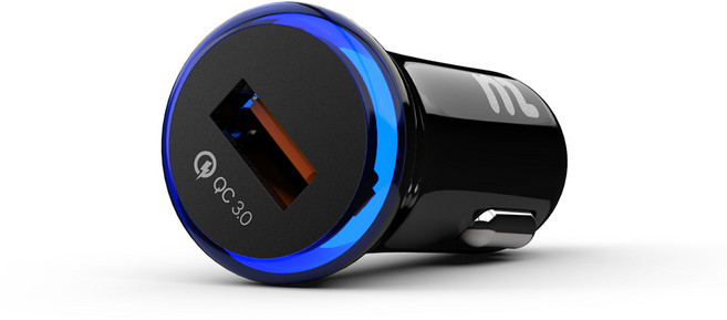 모아비 QC 3.0 18W 1포트 USB타입 시거잭 고속 충전기, 1개, 블랙