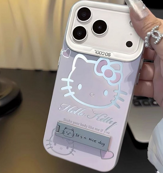 핑크 키티 펜팅 아이폰 17 프로 에어 케이스 거치대 일체형 업그레이드