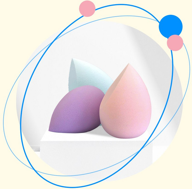 마메드러 물방울 퍼프, 3개, 퍼플