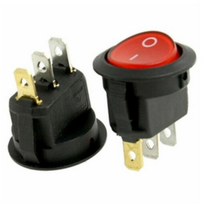 블루 LED 로커 스위치 DC12V 20A 온오프 스위치, 1개