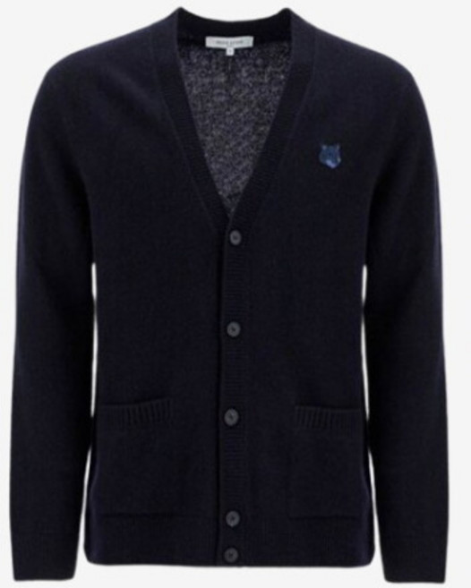 [메종키츠네] 볼드 폭스 가디건 블랙 남성 NM00506KT1006 P480