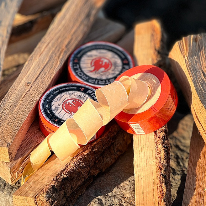 프로캠텍 캠핑 착화제 불쏘시개 롤 불멍 장작 난로 연료 스트립롤 파이어스타터 캠프파이어, 1개